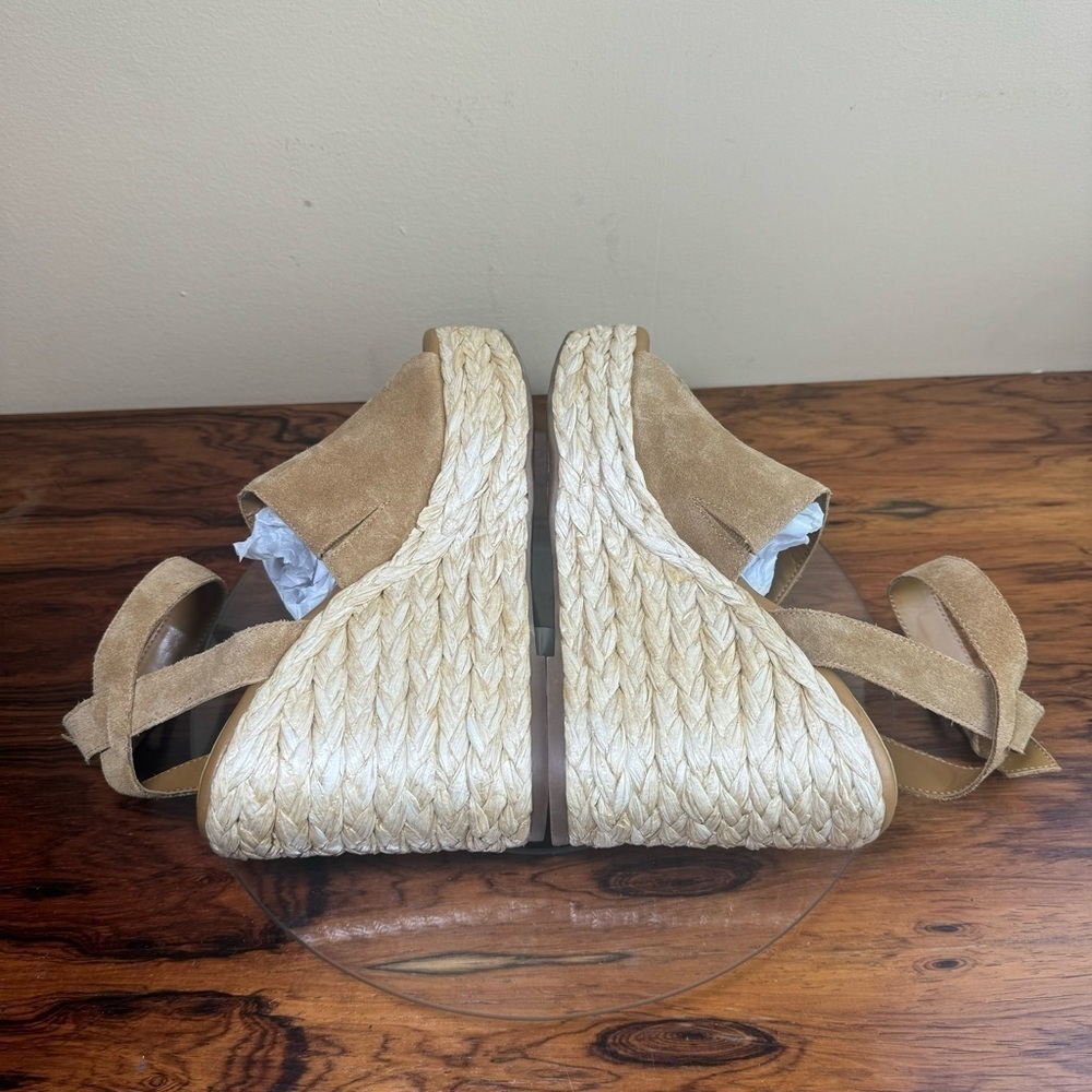 Marc Fisher Nelly Sandals in Medium Natural Suede - Picture 12 of 14